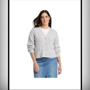 Universal Thread Light Gray Women's Cardigan